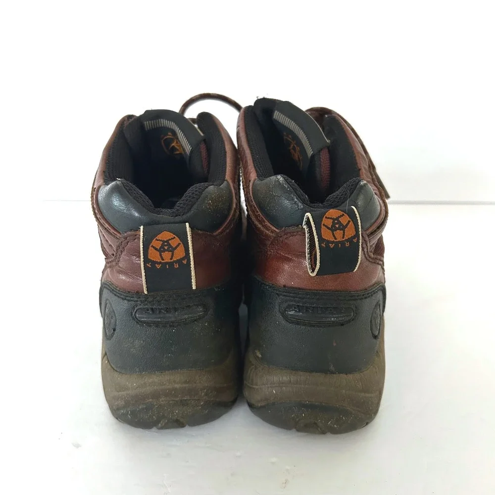 Ariat Terrain ATS Hiking Boots Mens 8.5 Brown Technology Leather Mid Top Work